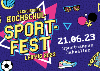 Logo des Sächsischen Hochschulsportfestes in Leipzig am 21.6.2023