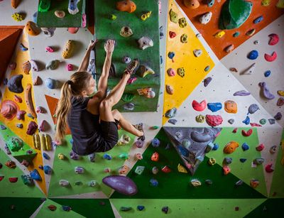 Bouldern in der Uni Leipzig,