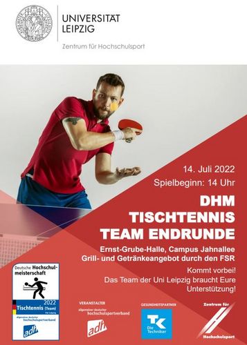 Tischtennisspieler beim Aufschlag